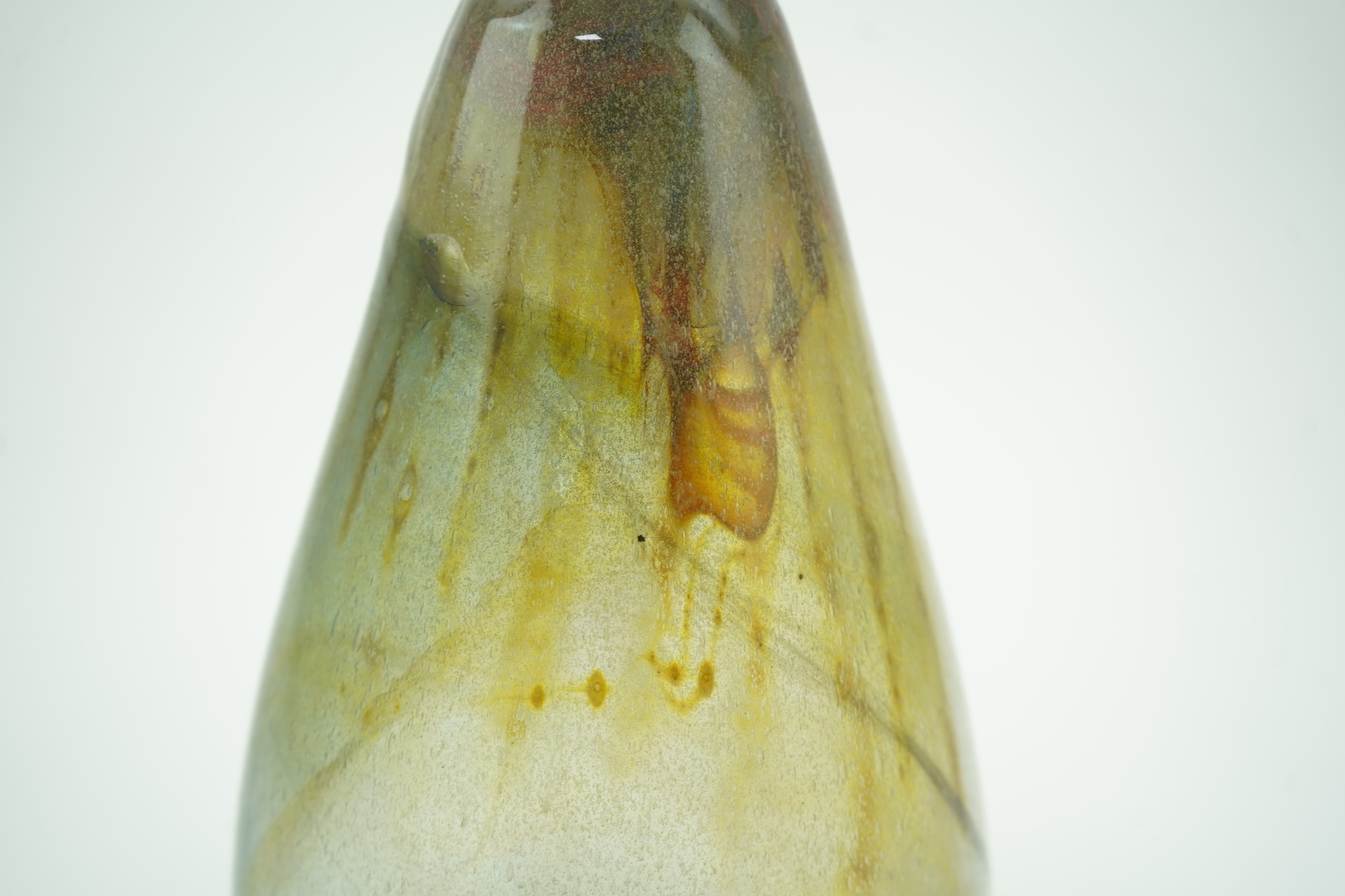 Samuel J. Herman (Mexican/American/British, 1936-2020): A freeform studio glass bottle vase